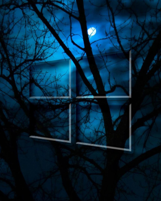 Windows 10 HD Moon Night - Obrázkek zdarma pro 640x960