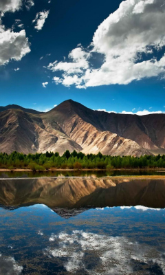 Das Mountain Lake In Chile Wallpaper 240x400