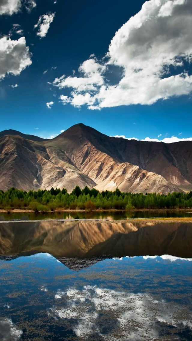 Mountain Lake In Chile wallpaper 640x1136