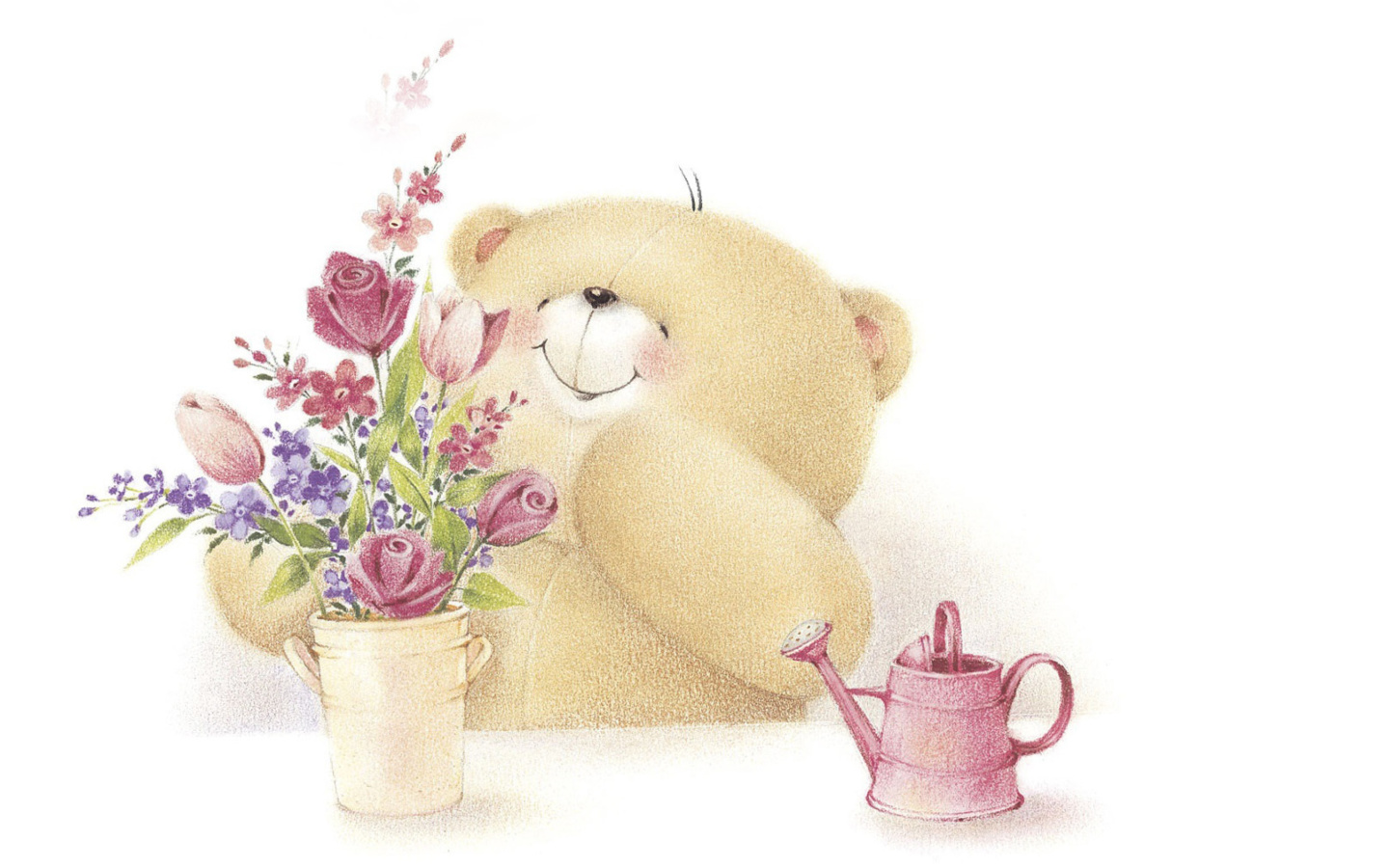 Обои Forever Friends Teddy Bear 1440x900