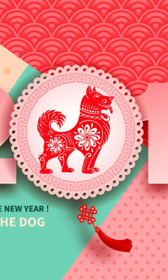 2018 New Year Chinese year of the Dog wallpaper 240x400