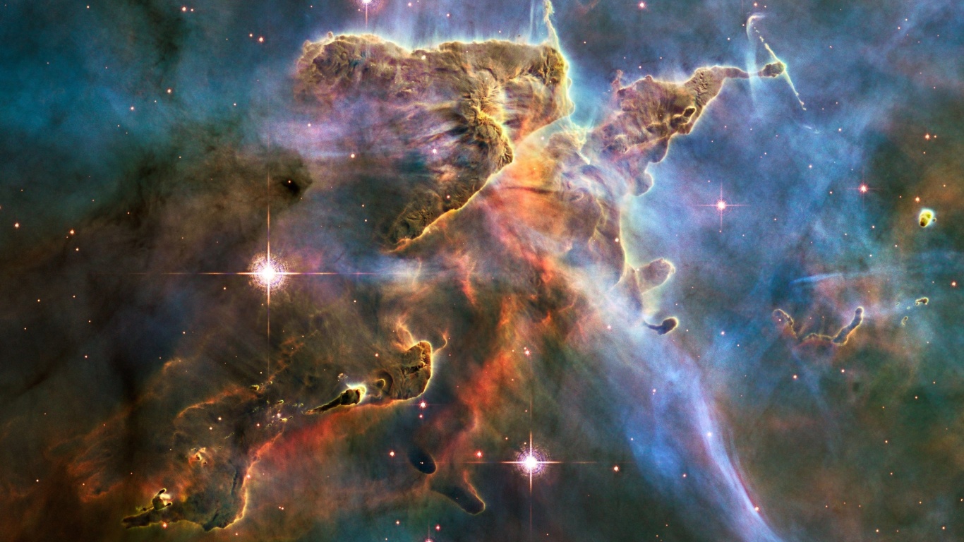 Fondo de pantalla Rosette Nebula 1366x768