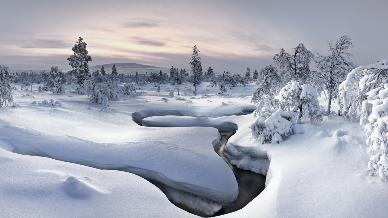 Screenshot №1 pro téma Winter River 1280x720