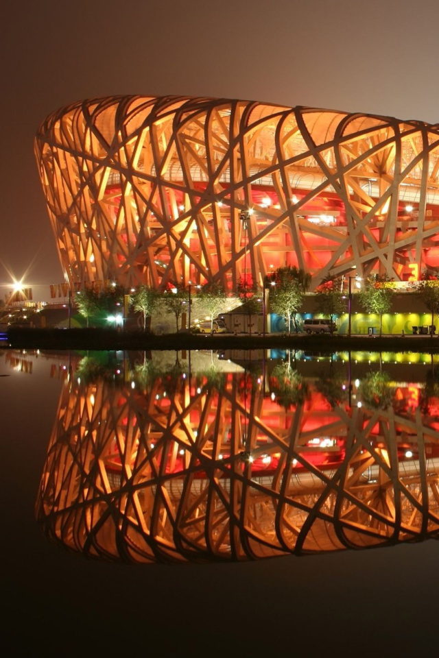 Das Beijing National Stadium Wallpaper 640x960