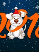 Das New Year Dog 2018 with Snow Wallpaper 132x176