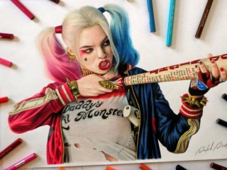 Margot Robbie in Suicide Squad wallpaper 320x240