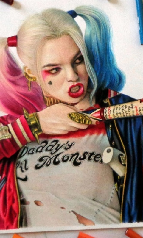 Margot Robbie in Suicide Squad wallpaper 480x800