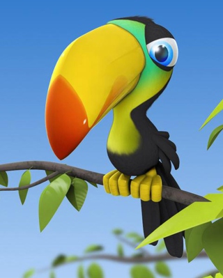 Colorful Parrot - Obrázkek zdarma pro iPhone 4