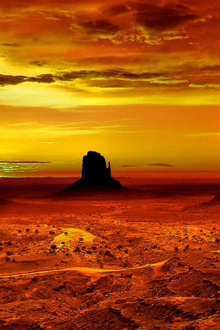 Fondo de pantalla Monument Valley Navajo Tribal Park in Arizona 320x480