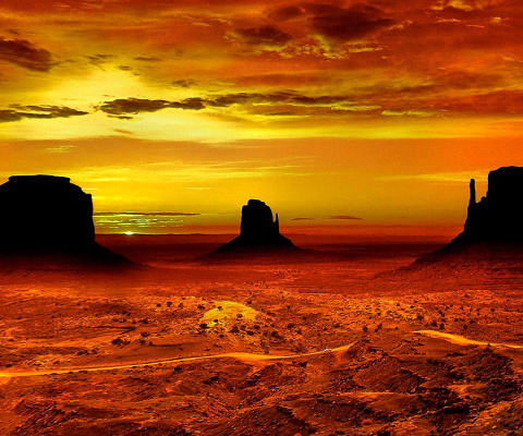Monument Valley Navajo Tribal Park in Arizona screenshot #1 480x400