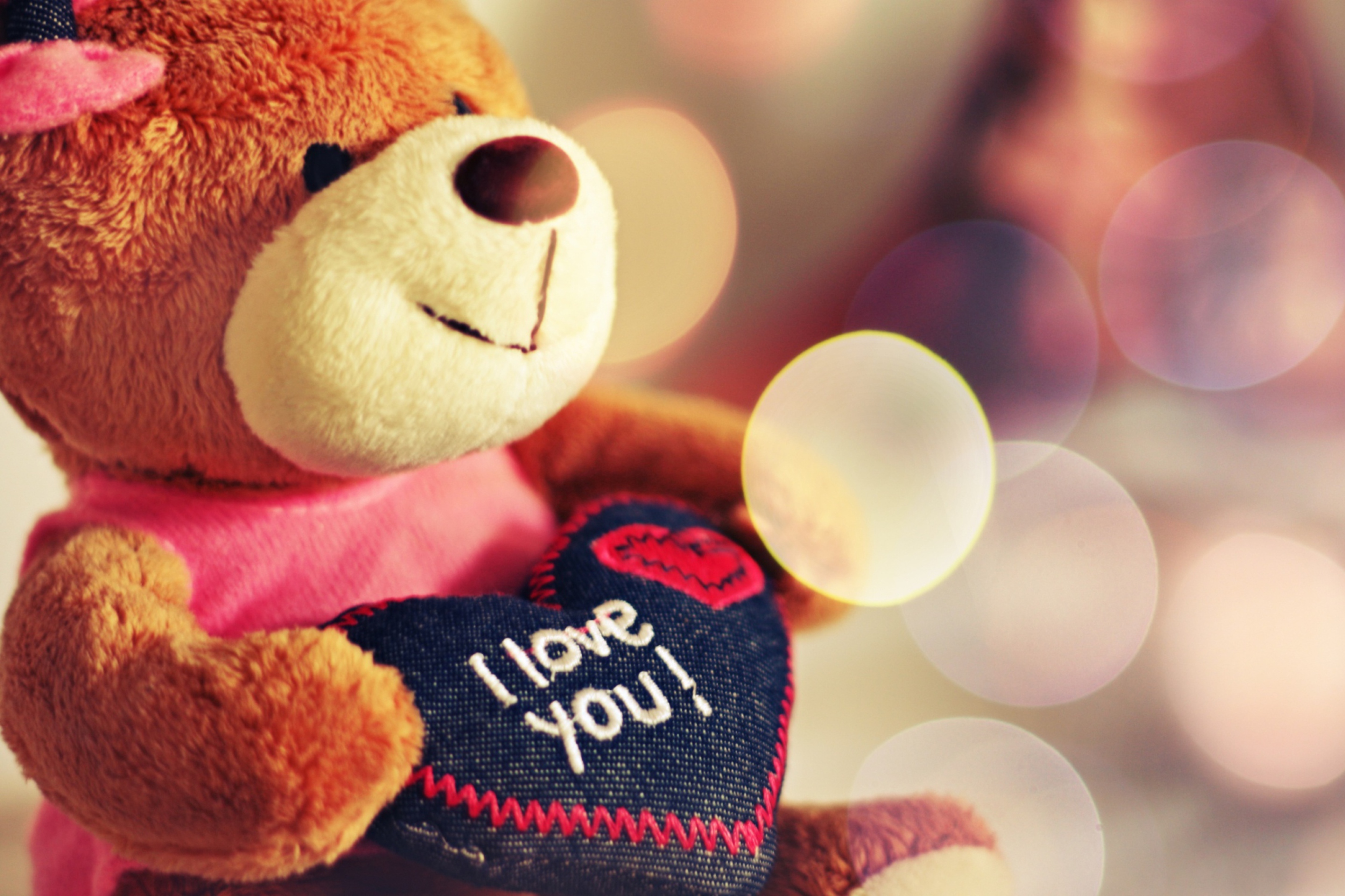 Обои I Love You Teddy Bear 2880x1920