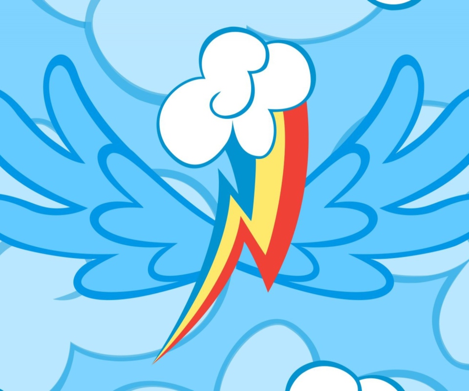 Обои Rainbow Dash 960x800