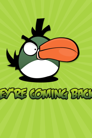 Fondo de pantalla Angrybird Green 320x480