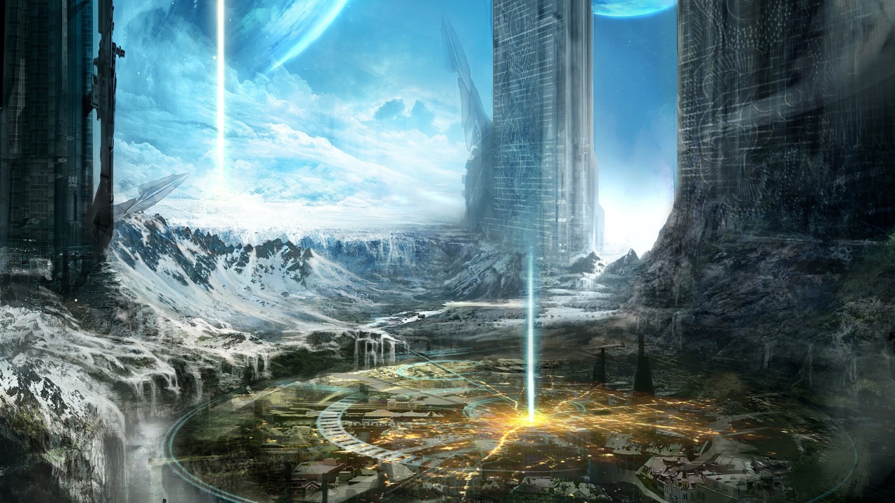 Das Fantasy Space World Wallpaper 1280x720