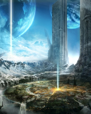 Kostenloses Fantasy Space World Wallpaper für Nokia C-5 5MP