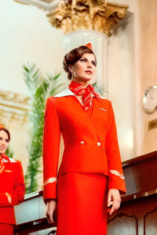 Das Aeroflot Flight attendant Wallpaper 320x480