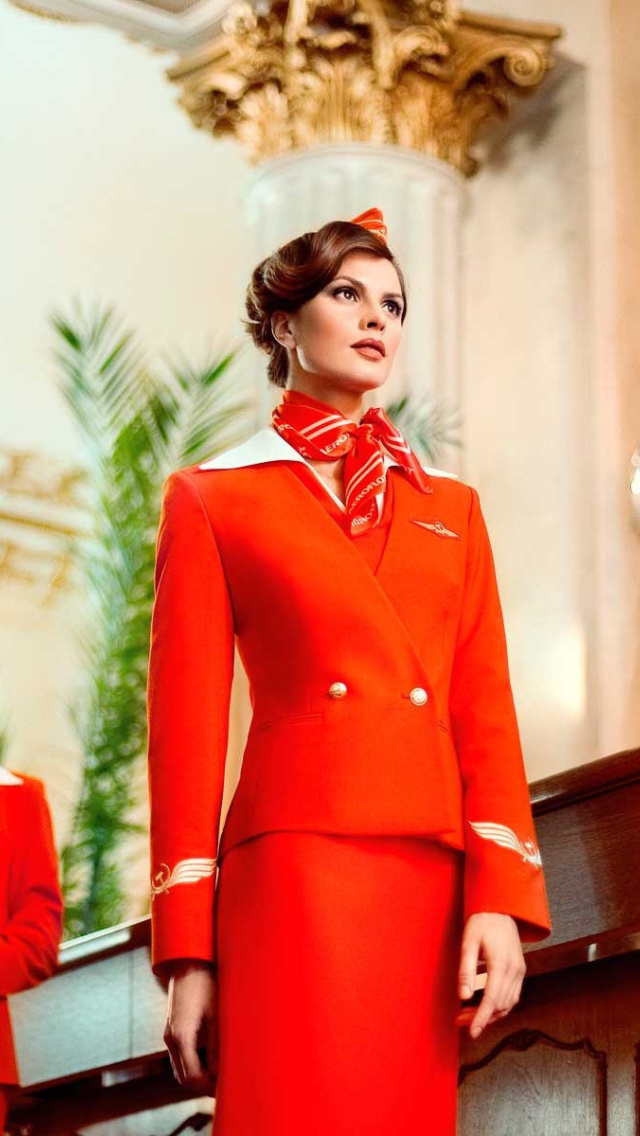 Sfondi Aeroflot Flight attendant 640x1136