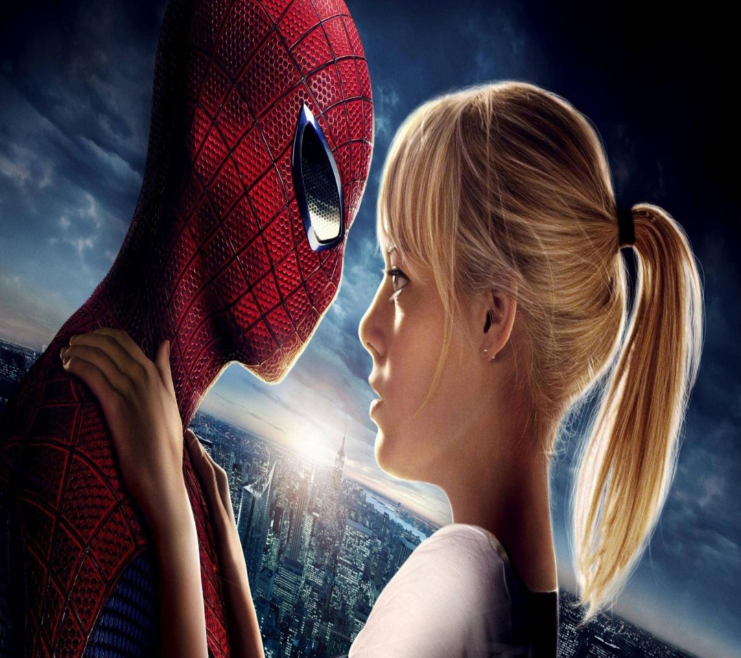 Обои Amazing Spider Man And Emma Stone 1080x960