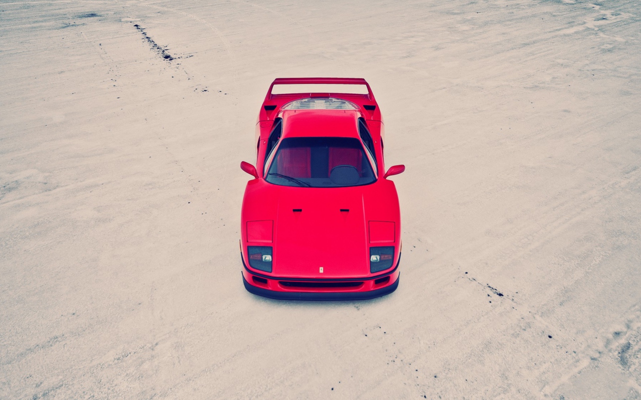 Screenshot №1 pro téma Red Ferrari F40 Top Angle 1280x800