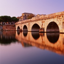Das Tiberius Bridge, Rimini Wallpaper 208x208
