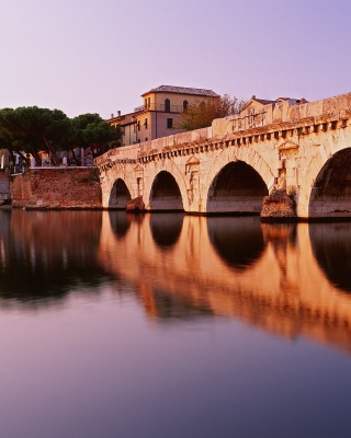 Tiberius Bridge, Rimini - Obrázkek zdarma pro 128x160
