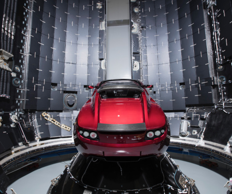 SpaceX Starman Tesla Roadster wallpaper 480x400