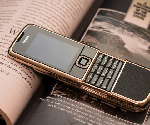 Обои Nokia 8800 Gold Arte Rose 480x400