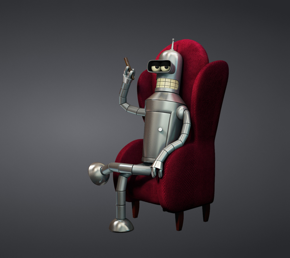 Sfondi 3D Bender Futurama 960x854