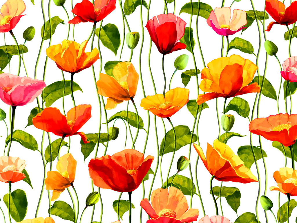 Screenshot №1 pro téma Floral Pattern 1024x768