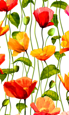 Screenshot №1 pro téma Floral Pattern 240x400