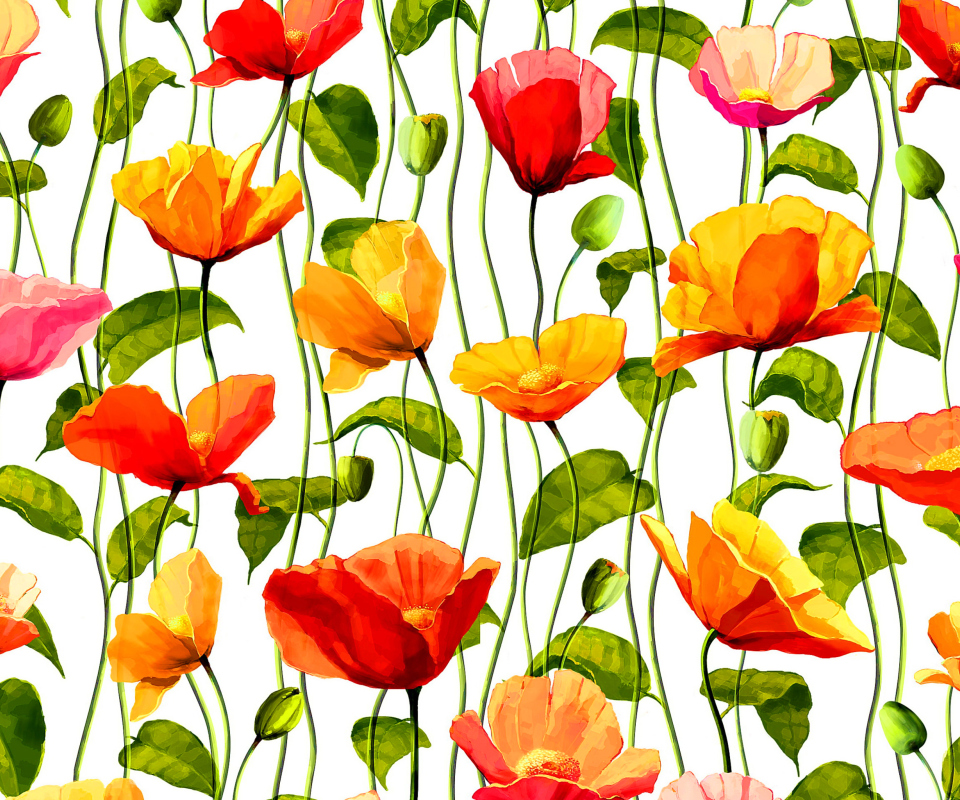 Screenshot №1 pro téma Floral Pattern 960x800