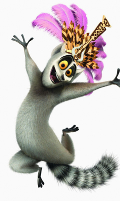 Das Lemur King From Madagascar Wallpaper 240x400