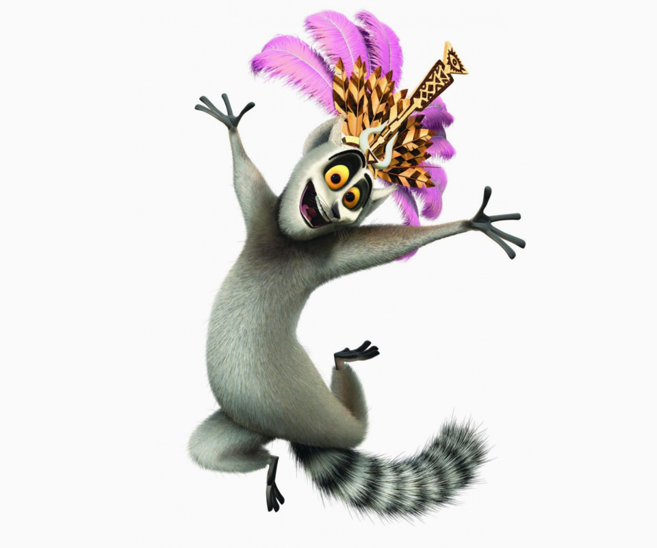 Screenshot №1 pro téma Lemur King From Madagascar 960x800