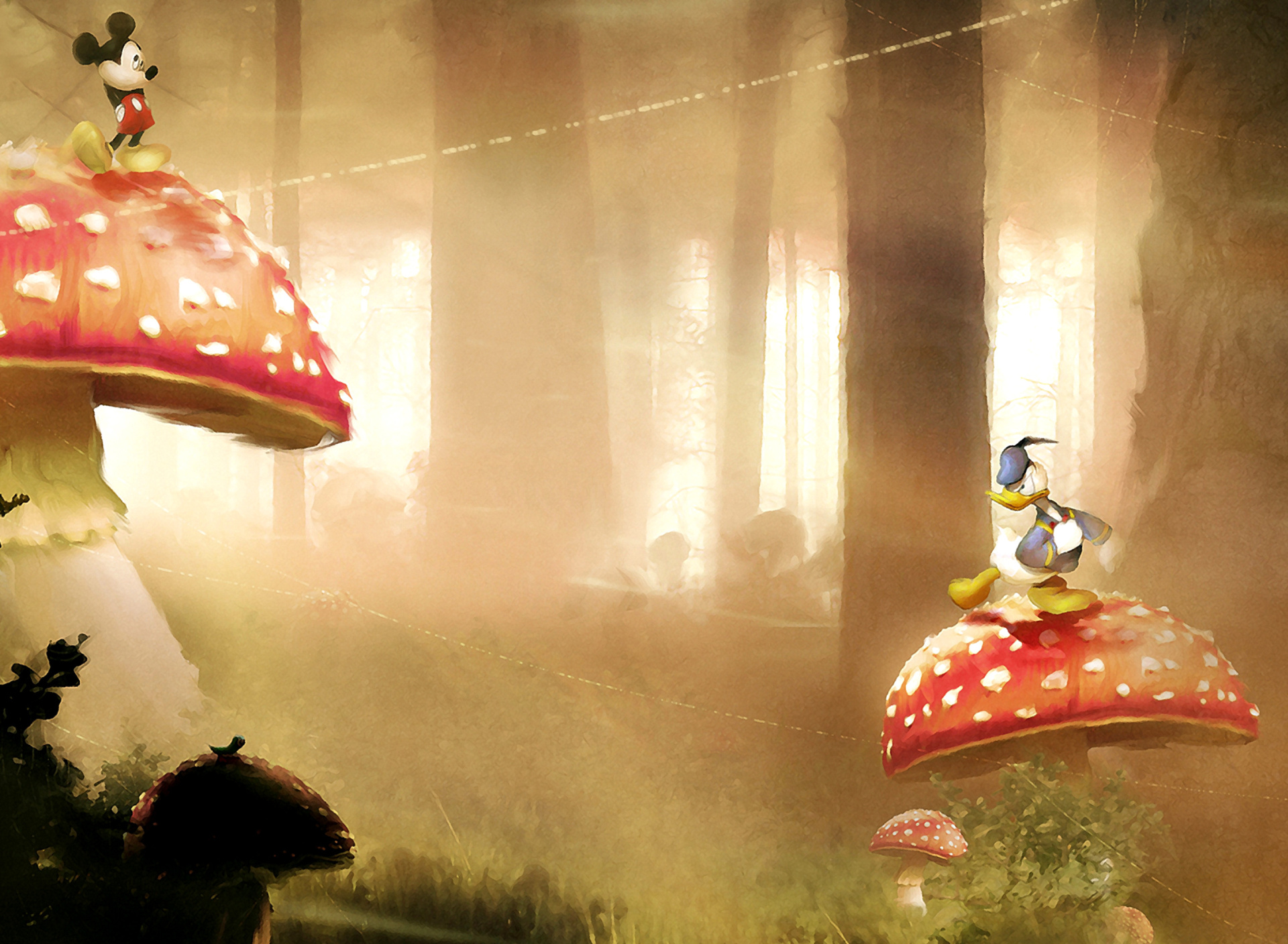 Mickey Mouse and Donald Duck wallpaper 1920x1408