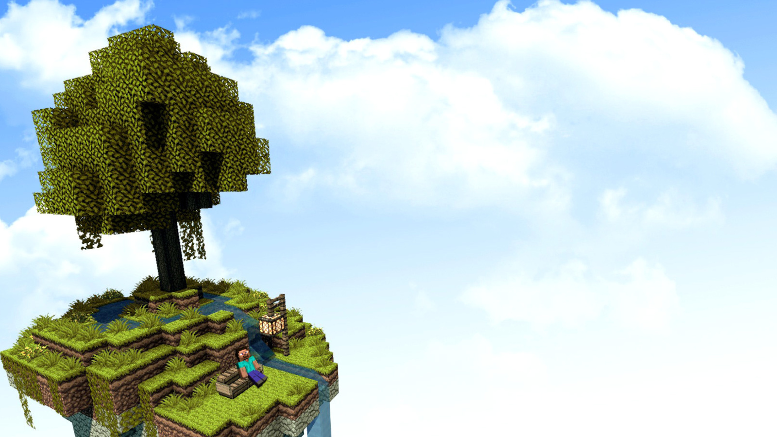 Screenshot №1 pro téma Minecraft Island Texture 1600x900