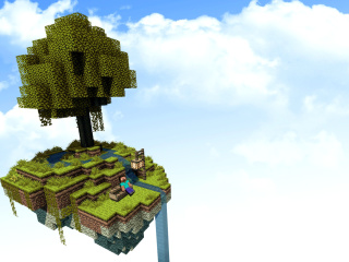 Fondo de pantalla Minecraft Island Texture 320x240