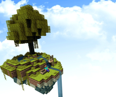 Screenshot №1 pro téma Minecraft Island Texture 480x400