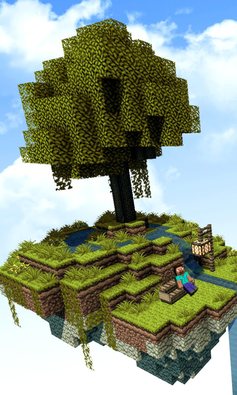 Screenshot №1 pro téma Minecraft Island Texture 768x1280