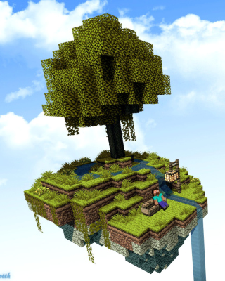 Minecraft Island Texture - Obrázkek zdarma pro Nokia Asha 306