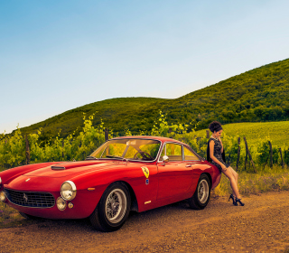 Ferrari 250 Girl - Obrázkek zdarma pro 1024x1024