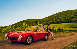Ferrari 250 Girl Picture for Android, iPhone and iPad