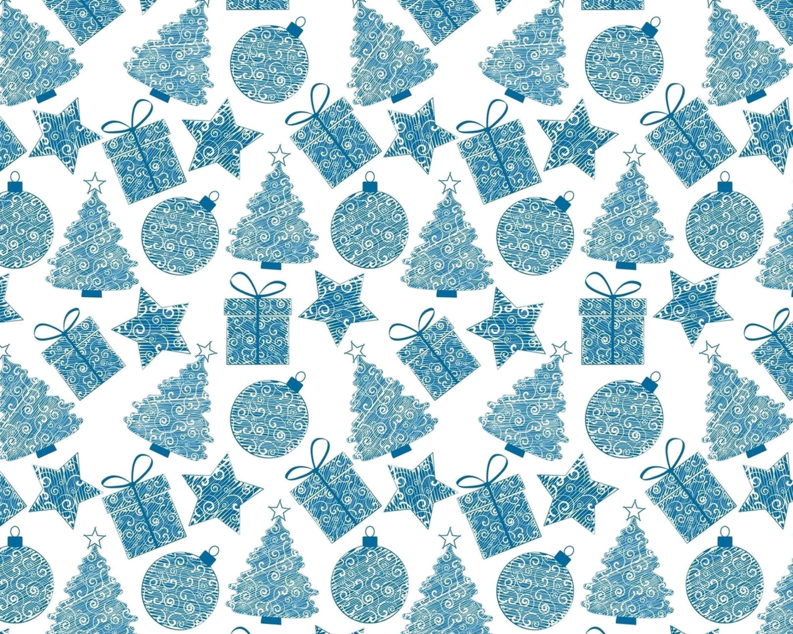 Screenshot №1 pro téma Christmas Blue Texture 1600x1280