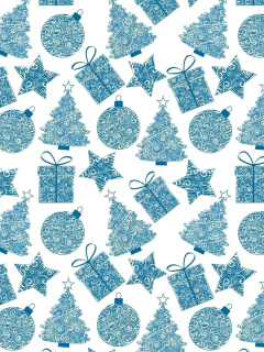 Sfondi Christmas Blue Texture 240x320