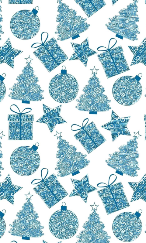 Christmas Blue Texture wallpaper 480x800