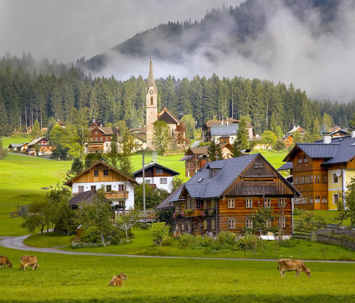 Fondo de pantalla Gosau Village - Austria 1200x1024