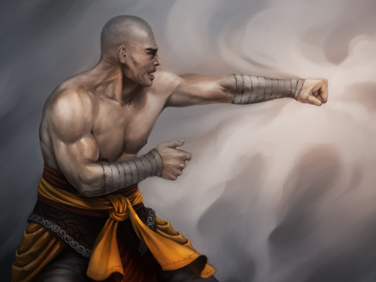 Обои Warrior Monk by Lucas Torquato de Resende 1600x1200
