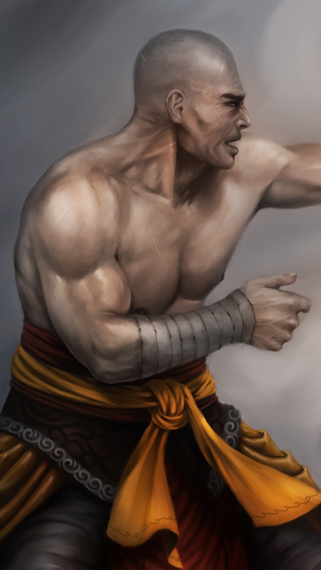 Fondo de pantalla Warrior Monk by Lucas Torquato de Resende 640x1136