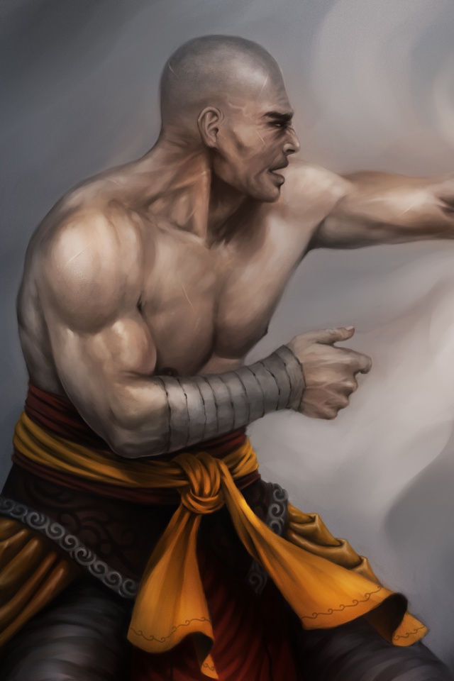 Warrior Monk by Lucas Torquato de Resende wallpaper 640x960