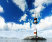 Das Lighthouse on West Coast Wallpaper 176x144