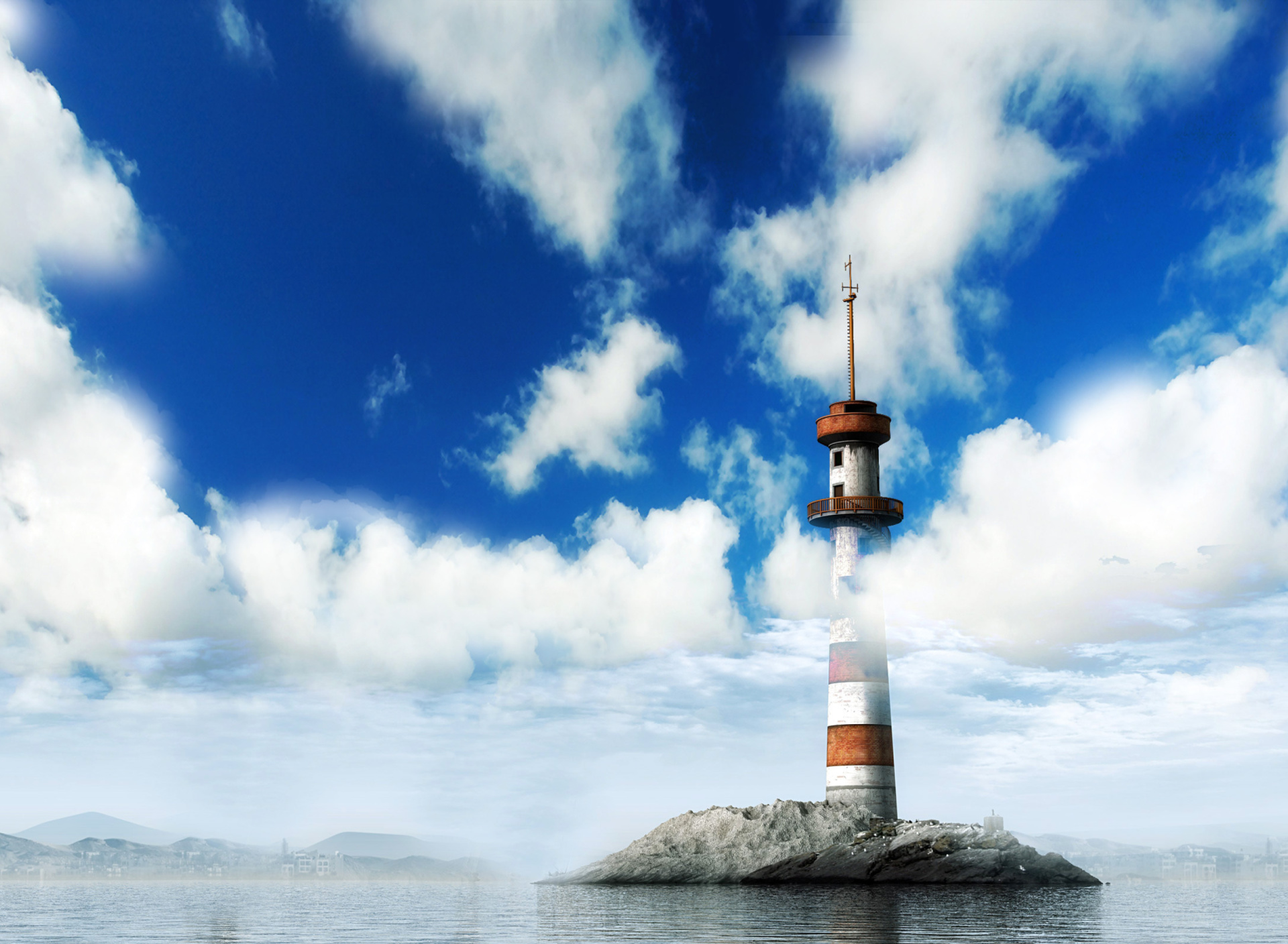 Обои Lighthouse on West Coast 1920x1408